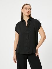 Акція на Сорочка жіноча Koton 4SAK60054PW999 34 Чорна від Rozetka