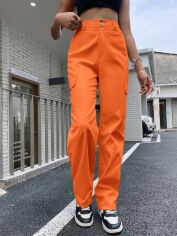 Акція на Штани жіночі SHEIN GD-00108310 XS Помаранчеві від Rozetka