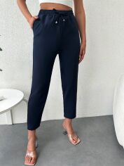 Акція на Штани жіночі SHEIN GD-00108489 S Темно-сині від Rozetka