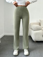 Акція на Штани теплі жіночі SHEIN GD-00108924 M-Petite Сіро-зелені від Rozetka