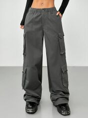 Акція на Штани жіночі SHEIN GD-00134405 S Темно-сірі від Rozetka