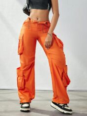 Акція на Штани жіночі SHEIN GD-00134864 M Помаранчеві від Rozetka
