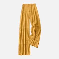 Акція на Штани жіночі SHEIN GD-00125461 XL Жовті від Rozetka
