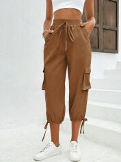 Акція на Штани жіночі SHEIN GD-00144545 L Бежеві від Rozetka