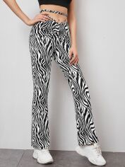 Акція на Штани жіночі SHEIN GD-00142724 L Чорно-білі від Rozetka