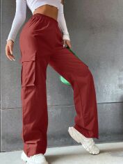 Акція на Штани жіночі SHEIN GD-00134816 XL Теракотові від Rozetka