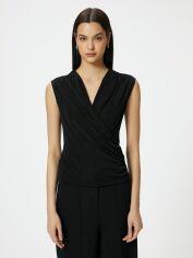 Акція на Блузка жіноча Koton 4SAK60001UK999 XL Чорна від Rozetka
