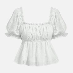 Акція на Блуза жіноча SHEIN GD-00147470 S Біла від Rozetka