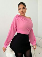 Акція на Блуза жіноча SHEIN GD-00144997 L Рожева від Rozetka