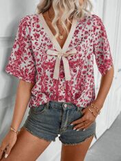 Акція на Блуза жіноча SHEIN GD-00145042 XL Різнокольорова від Rozetka