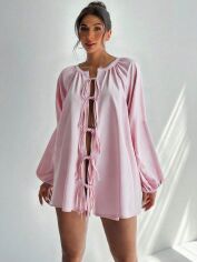 Акція на Блуза жіноча SHEIN GD-00132372 S Світло-рожева від Rozetka