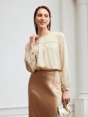 Акція на Блуза жіноча SHEIN GD-00146307 M Кремова від Rozetka