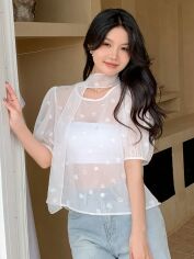 Акція на Блуза жіноча SHEIN GD-00144253 L Біла від Rozetka