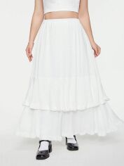 Акція на Спідниця міді літня жіноча SHEIN GD-00137234 XL Біла від Rozetka