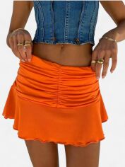 Акція на Спідниця міні літня жіноча SHEIN GD-00151231 S Помаранчева від Rozetka