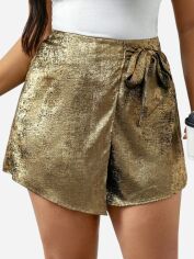 Акція на Шорти жіночі SHEIN GD-00125411 3XL Золотисті від Rozetka