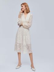 Акція на Сукня міді літня жіноча SHEIN GD-00113765 M Айворі від Rozetka