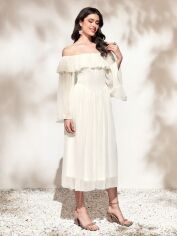 Акція на Сукня довга літня жіноча SHEIN GD-00120285 L Біла від Rozetka