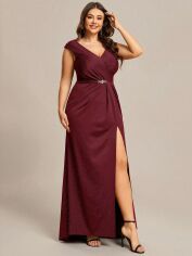 Акція на Сукня літня жіноча SHEIN GD-00108252 2XL Бордова від Rozetka