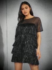 Акція на Сукня коротка літня жіноча SHEIN GD-00149258 XS Чорна від Rozetka