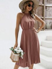 Акція на Сукня міді літня жіноча SHEIN GD-00125006 S Пудрова від Rozetka
