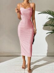 Акція на Сукня міді літня жіноча SHEIN GD-00125311 M Світло-рожева від Rozetka