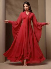 Акція на Сукня довга літня жіноча SHEIN GD-00125435 L Червона від Rozetka