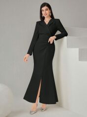 Акція на Сукня довга осіння жіноча SHEIN GD-00125201 L Чорна від Rozetka