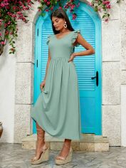 Акція на Сукня довга літня жіноча SHEIN GD-00125333 L Світло-зелена від Rozetka