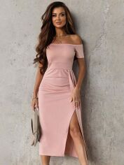 Акція на Сукня довга літня жіноча SHEIN GD-00114105 XL Світло-рожева від Rozetka