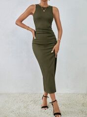 Акція на Сукня довга літня жіноча SHEIN GD-00125102 M Хакі від Rozetka