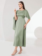 Акція на Сукня довга літня жіноча SHEIN GD-00125191 M Світло-зелена від Rozetka