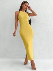 Акція на Сукня довга літня жіноча SHEIN GD-00125408 XS-Petite Жовта від Rozetka