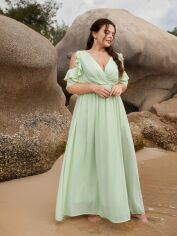 Акція на Сукня літня жіноча SHEIN GD-00108250 XL Світло-зелена від Rozetka
