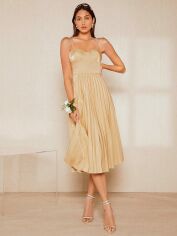 Акція на Сукня літня жіноча SHEIN GD-00142437 L Світло-бежева від Rozetka