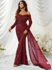 Акція на Сукня літня жіноча SHEIN GD-00124993 S Бордова від Rozetka