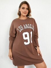 Акція на Сукня літня жіноча SHEIN GD-00095556 XL Коричнева від Rozetka
