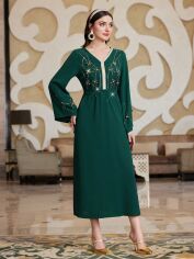 Акція на Сукня літня жіноча SHEIN GD-00118205 L Темно-зелена від Rozetka