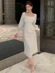 Акція на Сукня літня жіноча SHEIN GD-00143421 2XL Айворі від Rozetka