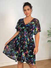 Акція на Сукня літня жіноча SHEIN GD-00137175 4XL Різнобарвна від Rozetka