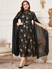 Акція на Сукня літня жіноча SHEIN GD-00118754 4XL Чорна від Rozetka