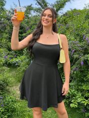 Акція на Сукня літня жіноча SHEIN GD-00138494 4XL Чорна від Rozetka