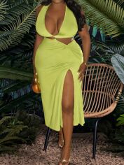 Акція на Сукня літня жіноча SHEIN GD-00135939 XL Салатове від Rozetka