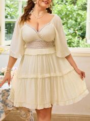 Акція на Сукня літня жіноча SHEIN GD-00135957 XL Світло-бежева від Rozetka