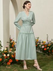 Акція на Сукня літня жіноча SHEIN GD-00143763 XL Сіро-Зелена від Rozetka