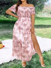 Акція на Сукня літня жіноча SHEIN GD-00138381 2XL Рожева від Rozetka