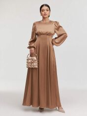 Акція на Сукня осіння жіноча SHEIN GD-00130866 L Світло-коричнева від Rozetka