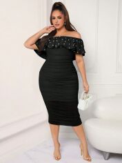Акція на Сукня літня жіноча SHEIN GD-00137113 XL Чорна від Rozetka