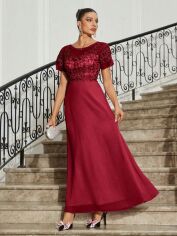 Акція на Сукня літня жіноча SHEIN GD-00144196 L Бордова від Rozetka