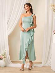 Акція на Сукня літня жіноча SHEIN GD-00125291 L Сіро-зелена від Rozetka